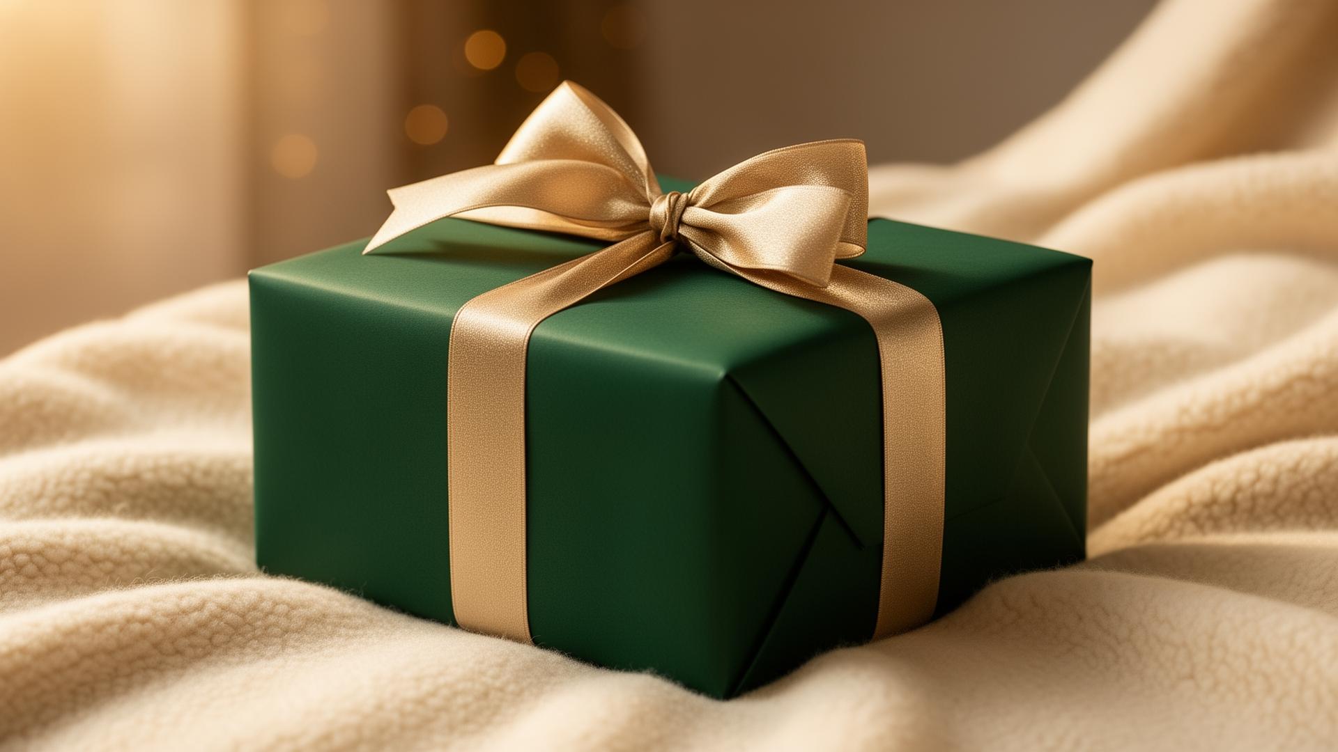 The Santa Prep Box - Elegantly wrapped gift box with gold ribbon